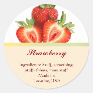 Strawberry Flavour Labels