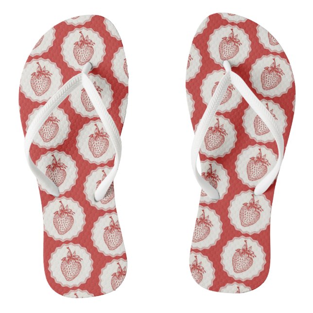 Strawberry Flip Flops (Footbed)