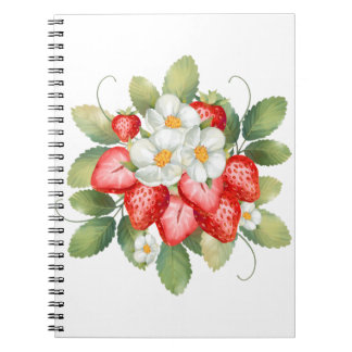 Strawberry Flower Fruit Stationary Paper Note Notebook