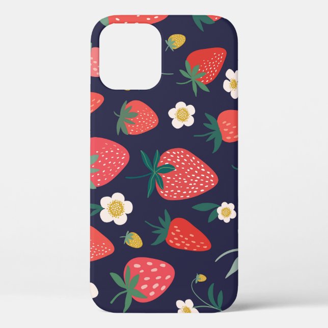 Strawberry Flowers & Fruits: Decorative Pattern Case-Mate iPhone Case (Back)
