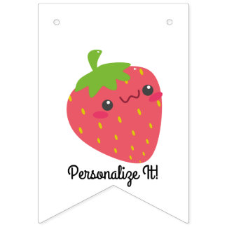 Strawberry Friend Bunting Flags
