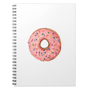 Strawberry Frosted Doughnut with Sprinkles Notebook