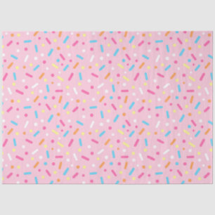 Strawberry Frosting Icing & Doughnut Sprinkles Tissue Paper