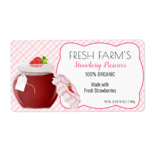 Strawberry Fruit Canning   Jar Label