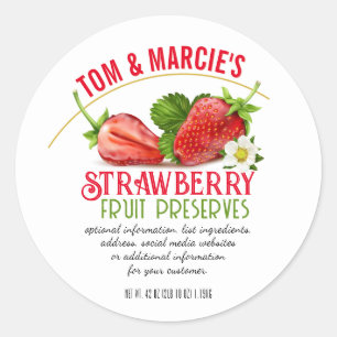 Strawberry Fruit Canning Product Labels