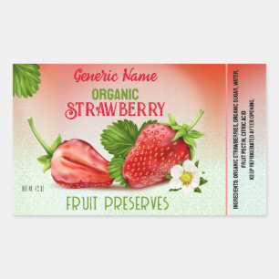 Strawberry Fruit Canning Sticker