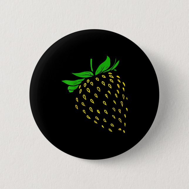 Strawberry Fruit Costume Simple Funny Party  2 Inch Round Button (Front)