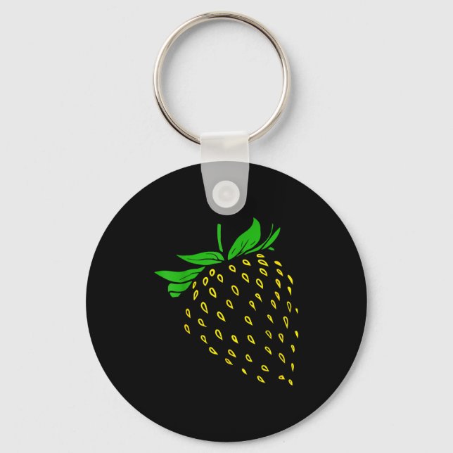 Strawberry Fruit Costume Simple Funny Party  Keychain (Front)