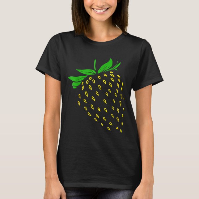 Strawberry Fruit Costume Simple Funny Party  T-Shirt (Front)