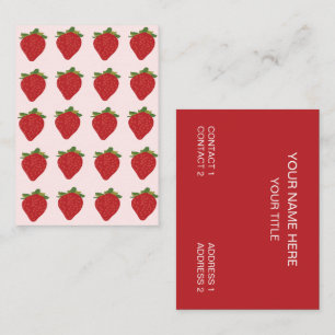 Strawberry Fruit Farms Strawberries Business Card