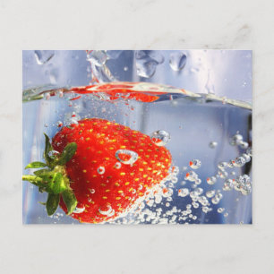 Strawberry fruit in water photography beautiful postcard