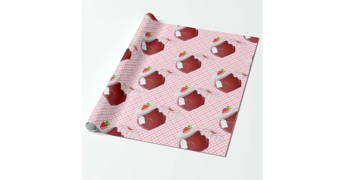 Strawberry Fruit Jam Edible Wrapping Paper Zazzle