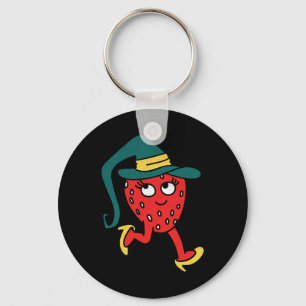 Strawberry Fruit Lazy Halloween Costume Keychain