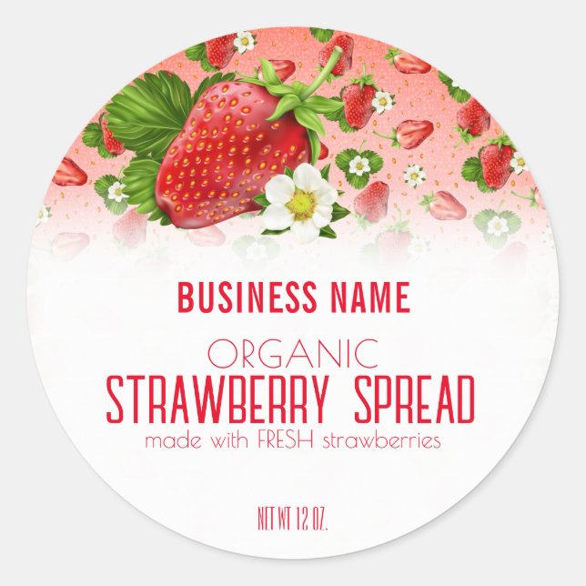 Strawberry Fruit Package Label (Front)