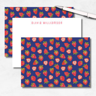 Strawberry Fruit Personalized Name Card