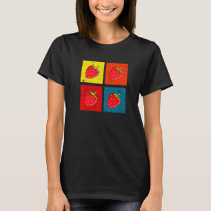 Strawberry Fruit Retro Vegan Diet Vintage Strawber T-Shirt