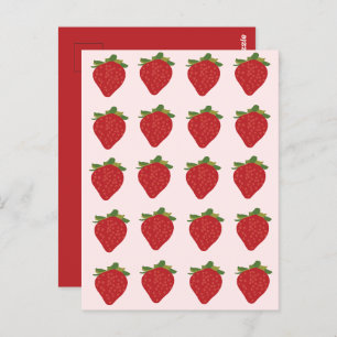 Strawberry Fruit Sweet Summer Strawberries Postcard