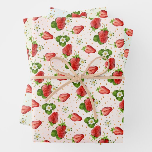Strawberry Fruit Wrapping Paper (In situ)
