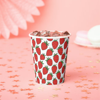 Strawberry | Fun Fruit-Themed Party Drinkware Paper Cups