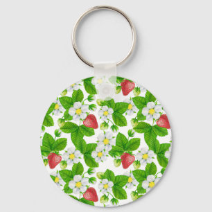 Strawberry garden keychain