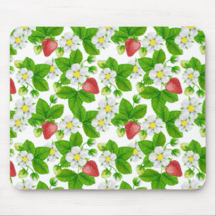 Strawberry garden mouse pad