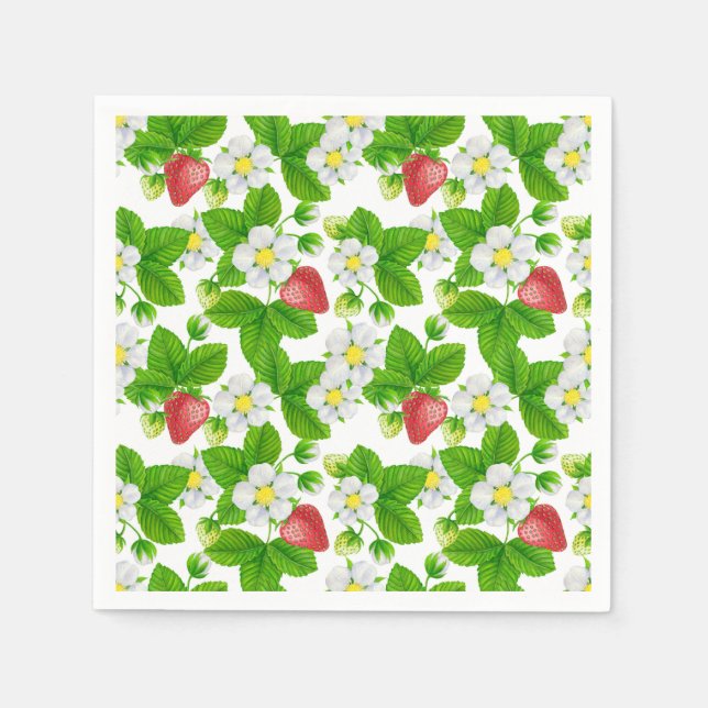 Strawberry garden napkin (Front)