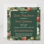 Strawberry Garden Party Bridal Shower Invitation<br><div class="desc">Step into a world of vintage charm and sweet sophistication with our "Berry in Love" Bridal Shower Collection. Inspired by the timeless allure of strawberries, this collection features a captivating design adorned with watercolor flowers, delicate vines, and plump, ripe strawberries. The colour palette, with its hues of dark peach, pale...</div>