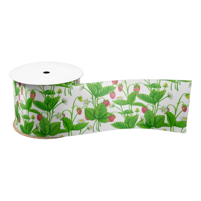 Strawberry garden satin ribbon (Spool)