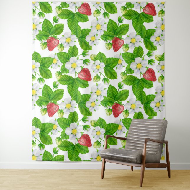 Strawberry garden tapestry (In Situ)