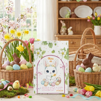 Strawberry Gaze Bunny - Adorable Anime Eyes & Ribb Medium Gift Bag