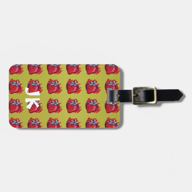 Strawberry Gifts Luggage Tag (Front Horizontal)