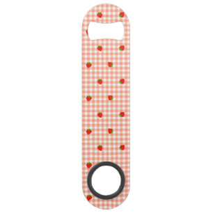 Strawberry & Gingham Check (Salmon Pink) Bar Key