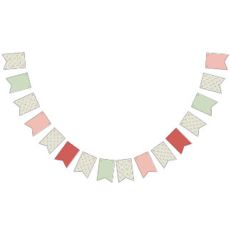 Strawberry Gingham First Birthday  Bunting Flags