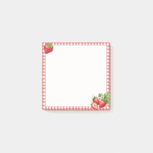 Strawberry Gingham Post-it® Notes