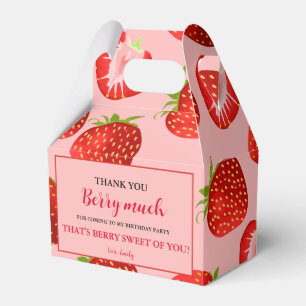 Strawberry Girl Birthday Berry Sweet Berry First Favor Box