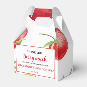 Strawberry Girl Birthday Berry Sweet Berry First Favor Box