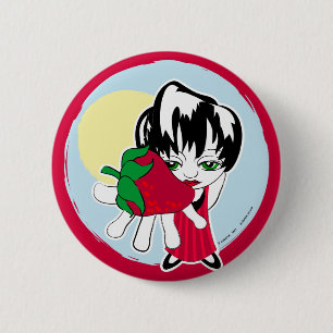 strawberry girl forever 2 inch round button