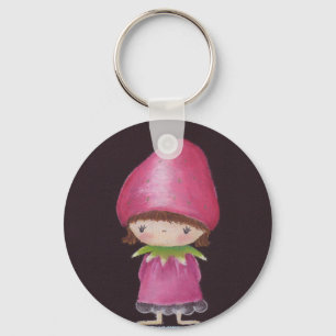 Strawberry Girl Keychain