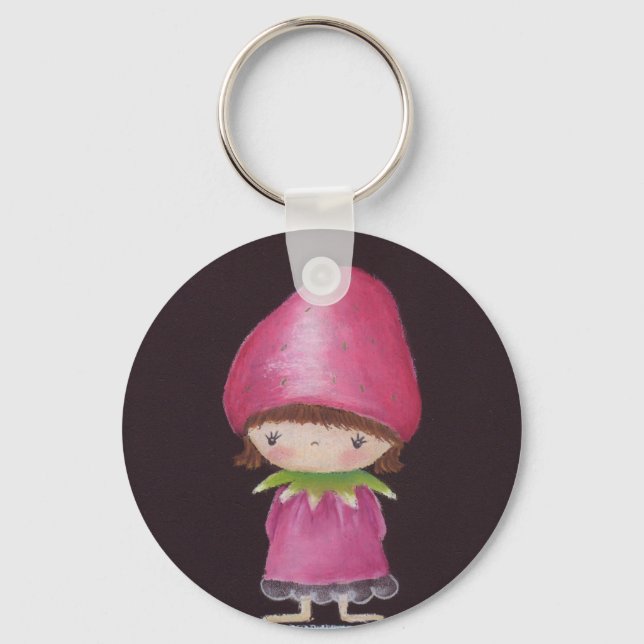 Strawberry Girl Keychain (Front)