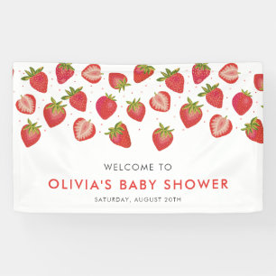 Strawberry Girls Baby Shower Banner