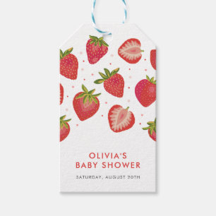 Strawberry Girls Baby Shower Gift Tags