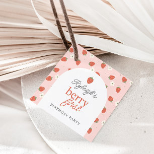 Strawberry Girls Berry First Birthday Party Favour Tags