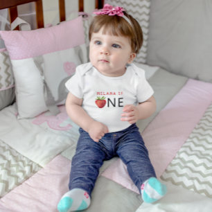 Strawberry Girl's First Birthday ONE Baby T-Shirt