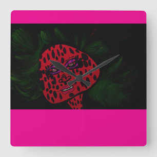 Strawberry Glamour  Square Wall Clock