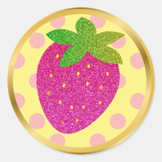 Strawberry Glitter Stickers