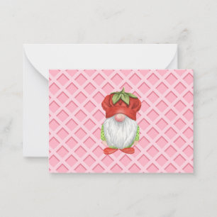 Strawberry Gnome Card