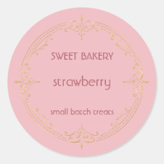 Strawberry Gold Small Business Bakery Label