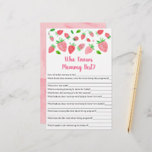 Strawberry Greenery Who Knows Mommy Best Game