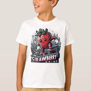Strawberry Grind – Skater Berry  T-Shirt