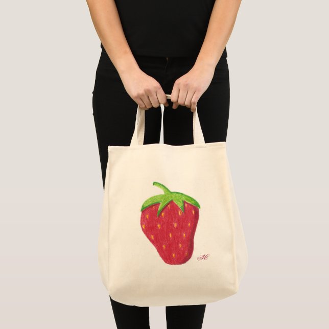 Strawberry grocery tote bag (Front (Product))